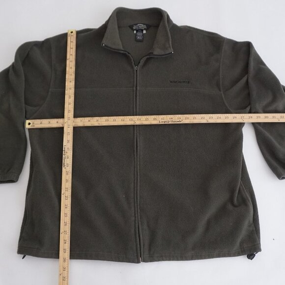 Vintage '90S Winchester Sportsman Hunter Green Fleece Zip Up Sweater 2XL - Picture 3 of 9